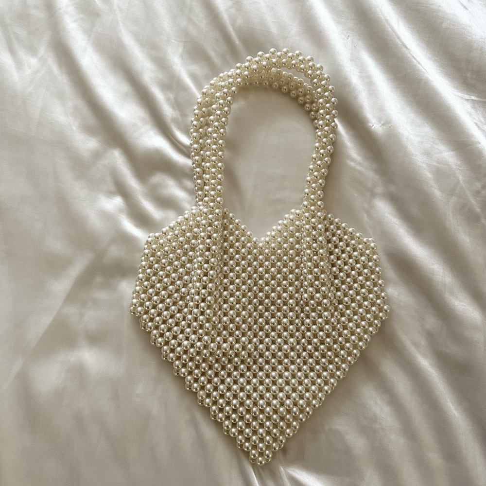 pearl heart bag